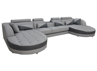 Eckbank Bekleed Bank Zithoek Leren Set U-vormige Woonlandschap