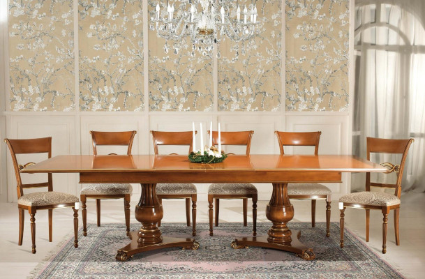 Eettafel Uitschuifbaar Klassiek Design Tafel Italiaanse Meubels Tafels Hout Eet