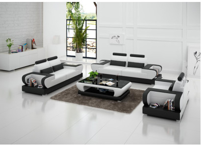 Leren bank bank woonlandschap 3+2+1 zitplaatsen set ontwerp modern bankstel G8003D