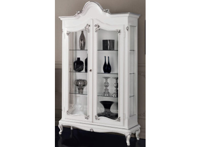 Vitrine Wit Glazen Kast Ontwerp Klassieke Kast Luxe Houten Meubels Vitrines Nieuw