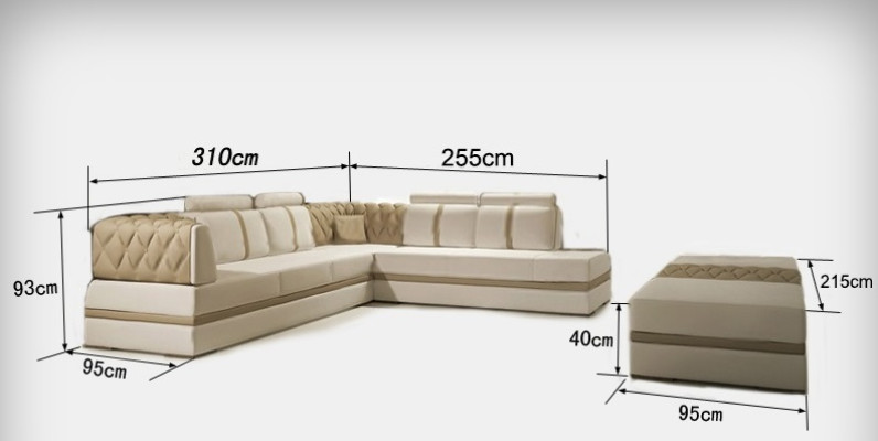 Leren bankbank woonlandschap hoekbank hoekbank design moderne bank nieuwe A1128