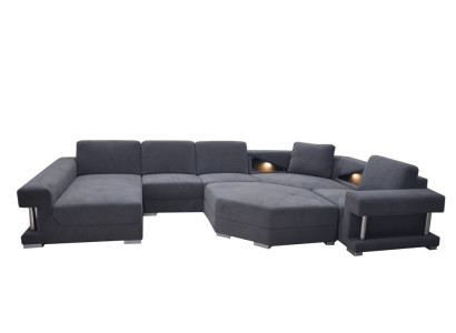 Eckbank Bank Bekleding Hoek Woonkamer Landschap Designer Bankstel Textiel A1131