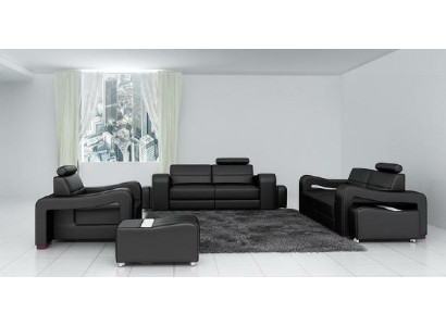 Ontwerper leren bankstel, bankstel met USB, bank, zitkussen set 3+2+1 sets