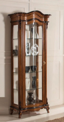 Woonkamer meubels Massief houten vitrines Glas kast Echt houten dressoir Vitrine