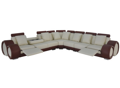 Design XXL Leder bekleding zithoek woonkamer hoekbank bank ontwerper