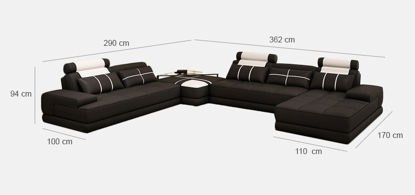 Hoekbank Bank Bankstel Woonlandschap Leren bank XXL Designerbanken Wolfhagen Wit