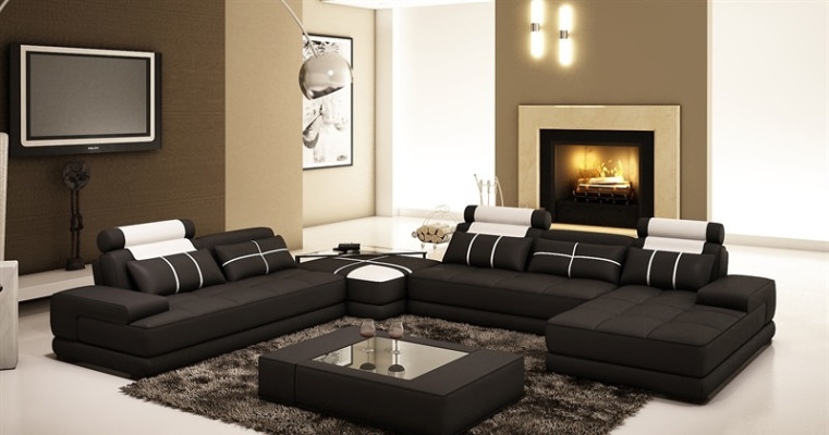 Elegant U-vormige designer hoekbank - Perfecte synthese van stijl en comfort.