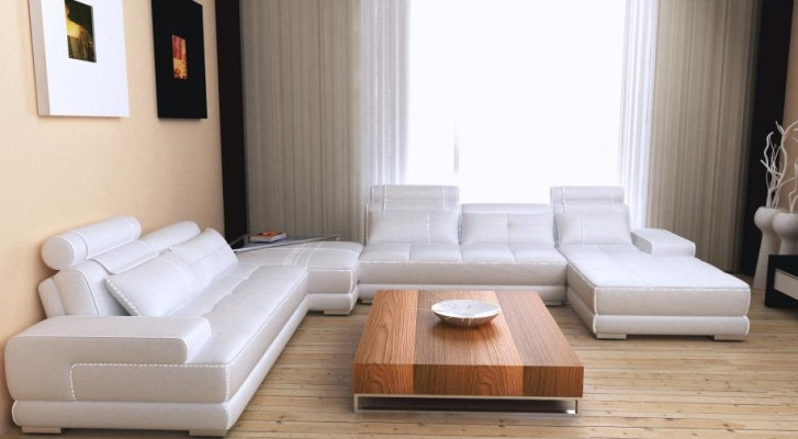 Elegant U-vormige designer hoekbank - Perfecte synthese van stijl en comfort.