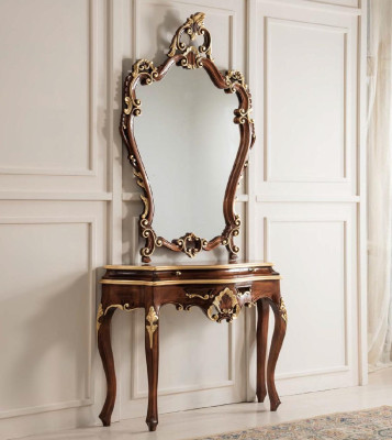 Console tafel spiegel dressoir set Nieuwe houten Italiaanse meubels stijl StileElisa