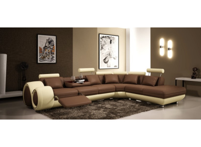 Leren bank Bank Woonlandschap Hoekbank Hoekstel Ontwerp Modern Sofa A1163C