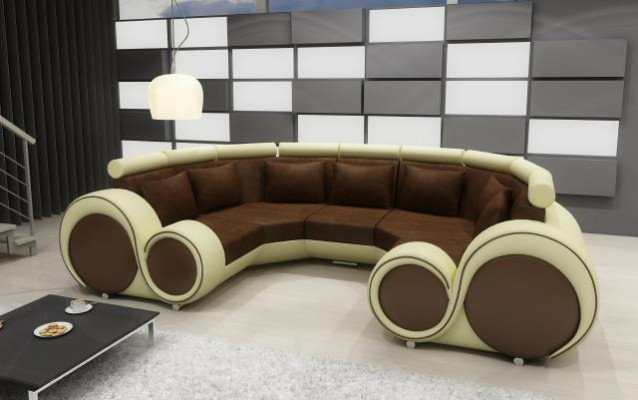 Hoekbank + USB-winkelhoek U-vorm Stof Groot XXL Hoekbank Stof Sofa Nieuw