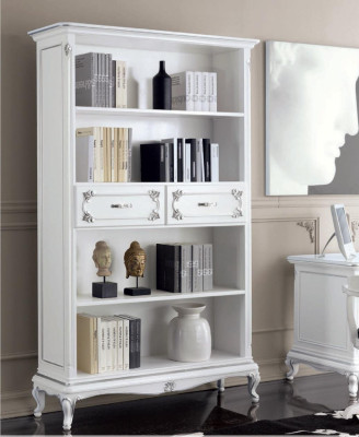 Woonkamer vitrinekast boekenplank dressoir Klassiek meubilair planken hout.