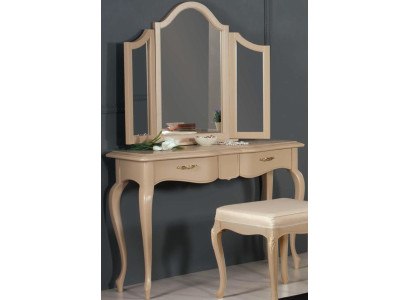 Kaptafel met spiegel Slaapkamer meubel Design Nachtkastje Kruk 2-delig Nieuw