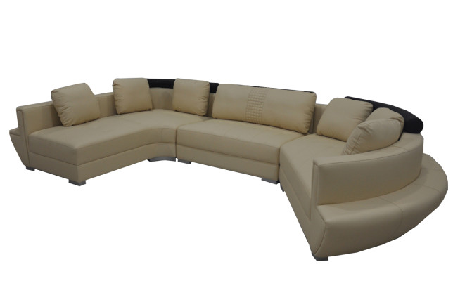 Ronde hoekbank bank gestoffeerd XXL Big round bankstel woonlandschap U-vorm A1137