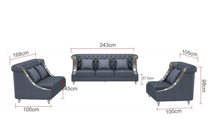 Chesterfield bankstel met bekleding, bank van leer 3-zits woonlandschap nieuw  Chesterfield bankstel met bekleding, leren bank 3-zits woonlandschap nieuw