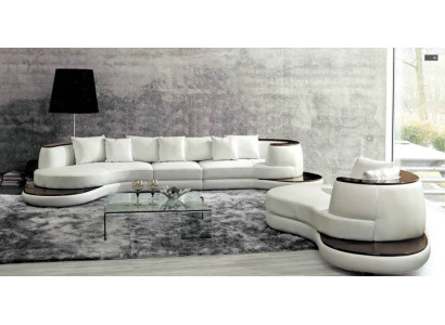 Designersofa Hoekbank Woonlandschap Ronde bank Leren bank Bank U-vormig Koninklijk