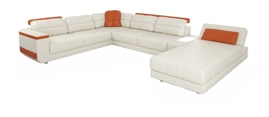 Hoekbank U-vorm Bank Textiel Bankstellen Design Woongebied Bedfunctie Leer