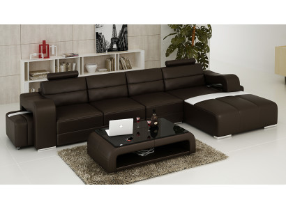 Leren bank Bank woonlandschap Hoekbank Hoekbank Design Moderne Bank F3008C