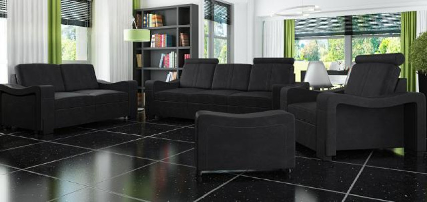 Sofaset Textiel Beklede Bank met USB Set Stoffen Bankstel 3+2+1 Woonlandschap