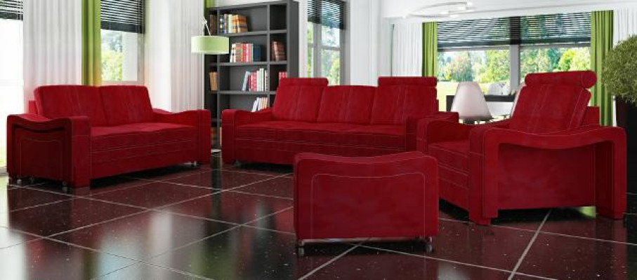 Sofaset Textiel Beklede Bank met USB Set Stoffen Bankstel 3+2+1 Woonlandschap