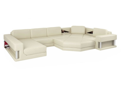 Hoekbank U-vorm Bank Woonlandschap Bank Moderne Ontwerp Bank Stof Leer