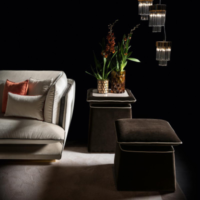 Hocker Voetenbank Ottomaanse Zithocker Zitpoef Woonkamer Designer arredoclassic