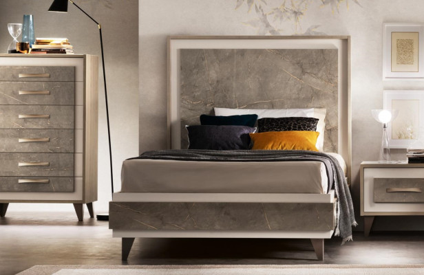 Bedden Bed Bed Gestoffeerd Hout Ontwerper Hotel Ontwerp arredoclassic 120 cm