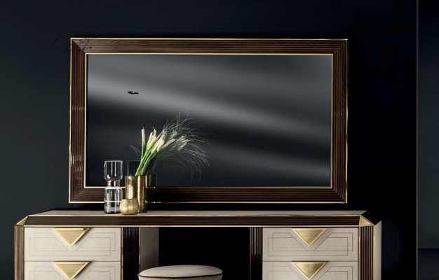 Ontwerp Spiegel Wandspiegel Modern 110x190 Meubel Houten Frame arredoclassic Nieuw