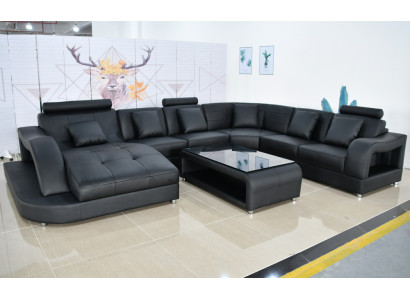 Bank Bank Bekleding Nieuwe Woonlandschap Ontwerp Hoekbank Lederen Bankstellen Sofa's U Vorm