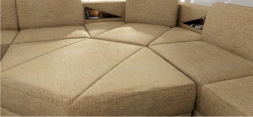Hoekbank Bekleding Zitje Stof Bank Banken U Vorm Woonlandschap Meubels Nieuw