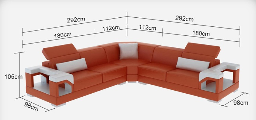 Ledersofa Bank Woonlandschap Hoekbank Hoekbank Ontwerp Modern Bank met USB
