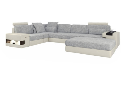 Woonkamer L-vorm Modern Design Bank Bankstel Zithoek met Poef Woonkamermeubels