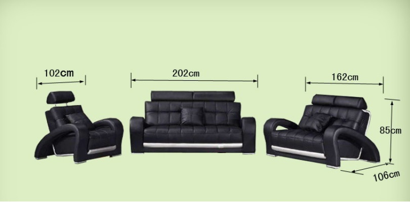 Leren bank bankstel woonlandschap 3+2+1 zits bankstel Ontwerp Modern Sofa B2023