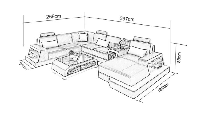 Ontwerp hoekbank woonlandschap hoekbank bank bank banken banken tafel 2-delig.