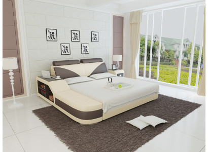 Waterbed Hotel Double Bed Complete Leather Bed, Bed Upholstered Water + USB