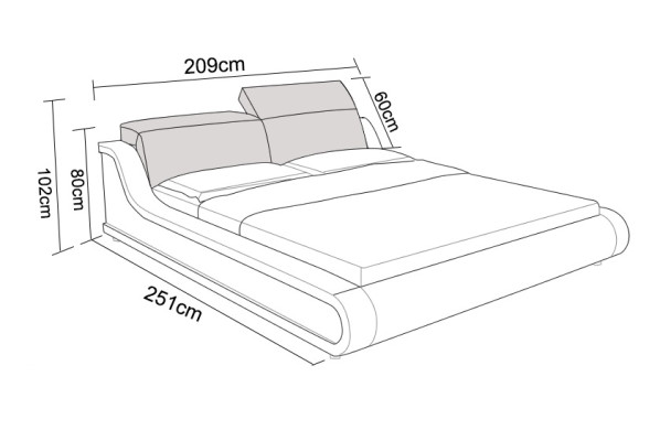 Waterbed hotel tweepersoonsbedden met USB compleet lederen bed gestoffeerd waterbed
