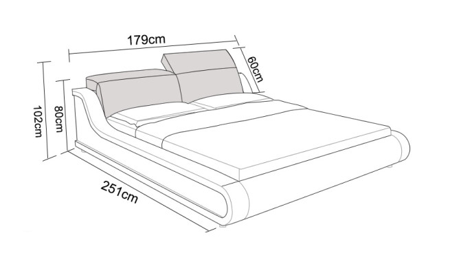 Waterbed hotel tweepersoonsbedden met USB compleet lederen bed gestoffeerd waterbed