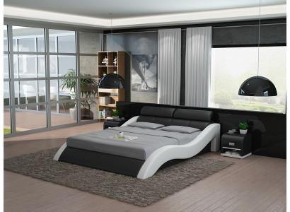 Waterbed Hotel tweepersoonsbedden met USB Compleet lederen waterbedbekleding