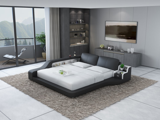 Waterbed Hotel Dubbel Bed Bedden Compleet Lederen Bed Gestoffeerd Bed Water LB8841