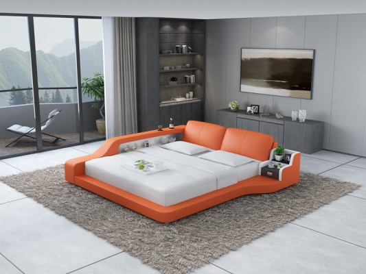 Waterbed Hotel Dubbel Bed Bedden Compleet Lederen Bed Gestoffeerd Bed Water LB8841