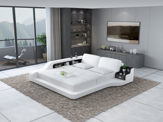 Waterbed Hotel Dubbel Bed Bedden Compleet Lederen Bed Gestoffeerd Bed Water LB8841