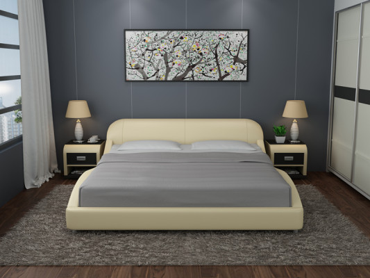 Moderne elegantie voor uw slaapkamer. Het indrukwekkende nieuwe tweepersoonsbed.