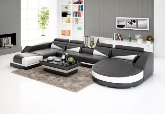 Eckbank Sofa Kussen Hoekgroep Woonlandschap Leren bank Banken Banken 2dlg.