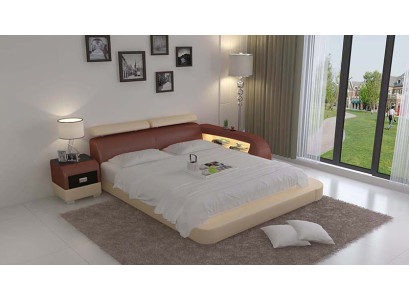 Waterbed Hotel Dubbel Bed Bedden Compleet Lederen Bed Gestoffeerd Bed Water LB8801