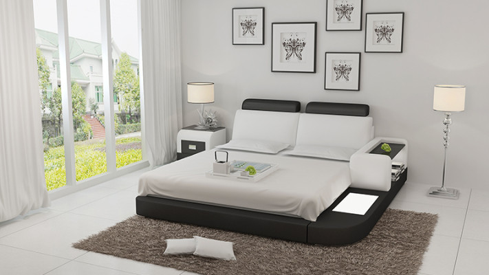 Waterbed Hotel Dubbel Bed Bedden Compleet Lederen Bed Gestoffeerd Bed Water LB8804