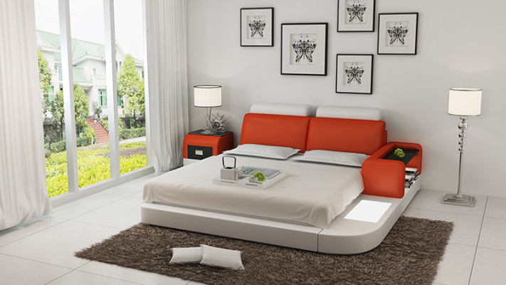 Waterbed Hotel Dubbel Bed Bedden Compleet Lederen Bed Gestoffeerd Bed Water LB8804