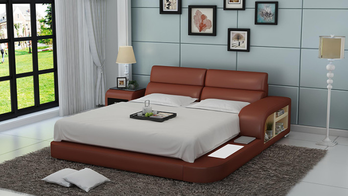 Waterbed Hotel Twee Bed Bedden Compleet Lederen Bed Gestoffeerd Bed Water LB8805