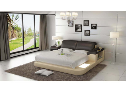 Waterbed Hotel Dubbel Bed Bedden Compleet Leerbed Gestoffeerd Bed Water LB8807