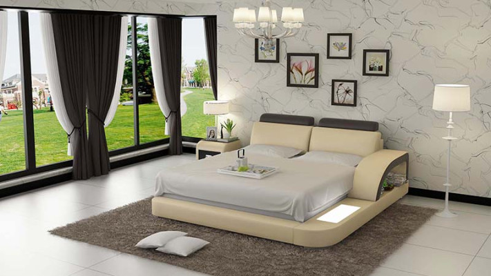 Waterbed Hotel Dubbel Bed Bedden Compleet Lederen Bed Gestoffeerd Bed Water LB8808