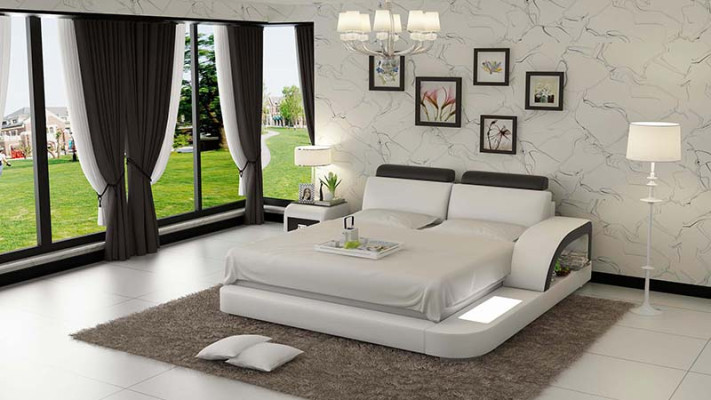 Waterbed Hotel Dubbel Bed Bedden Compleet Lederen Bed Gestoffeerd Bed Water LB8808